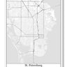 St Petersburg Florida USA City Map