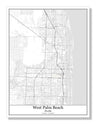 West Palm Beach Florida USA City Map
