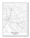 Baton Rouge Louisiana USA City Map