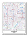Minneapolis Minnesota USA City Map