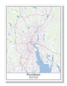Providence Rhode Island USA City Map