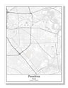 Pasadena Texas USA City Map