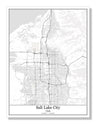 Salt Lake City Utah USA City Map