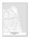 Virginia Beach Virginia USA City Map