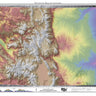 Colorado Shaded Elevation Map - With Legend & Border