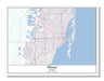 Miami Beach Florida USA City Map