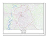 Charlotte North Carolina USA City Map