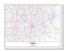 Dallas Texas USA City Map