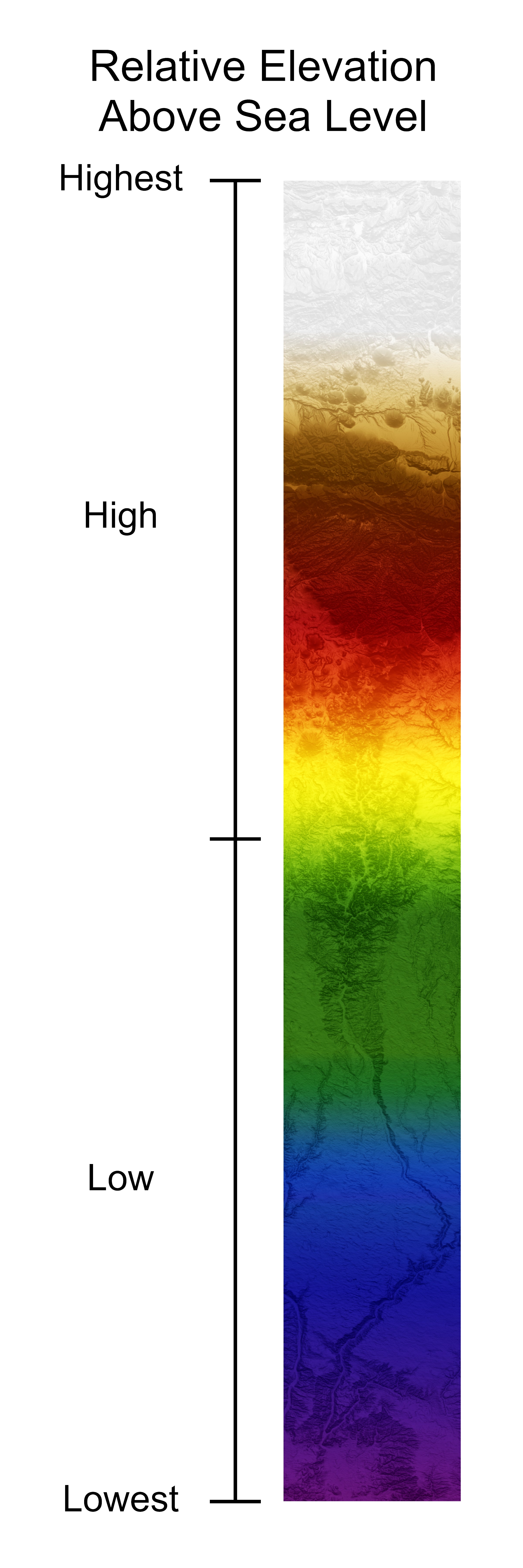 SterlingCarto Elevation Map Vertical Relative Elevation Scale