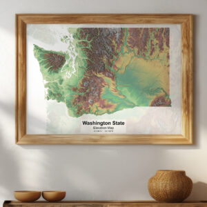 Custom Elevation Map Poster